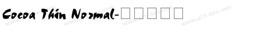 Cocoa Thin Normal字体转换